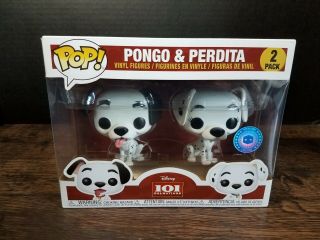 Funko Pop Disney 101 Dalmatians Pongo & Perdita 2 Pack Piab Exclusive