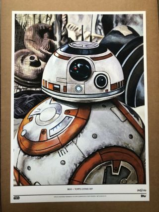 BB - 8 Topps Star Wars Living Set 10”x14” Fine Art Print 29 Only 100 Printed 2