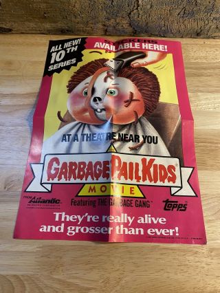 1987 Garbage Pail Kids 10th Series 10 Dealer Wax Box Poster Os10 Movie Promo