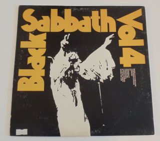 Black Sabbath Vol.  4 LP Vinyl Record Warner BS 2602 1972 gatefold w/ pictures VG 3