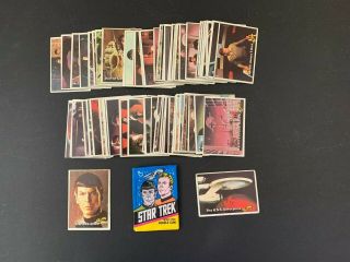 1976 Topps Star Trek Complete Tv Series 88 Trading Card Set,  Wax Wrapper Vg -
