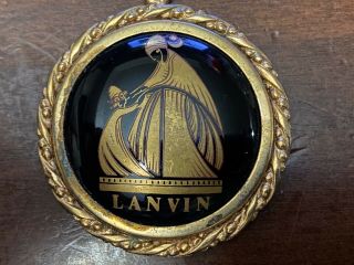 Lanvin Vintage Pendant Top Gold/black Tone Limoges Castel Mother&child Design