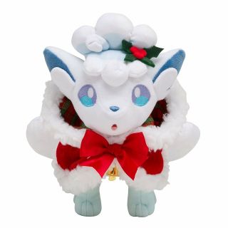 Pokemon Center Alola Vulpix Christmas 2017 Plush Doll 19cm Stuffed Toy