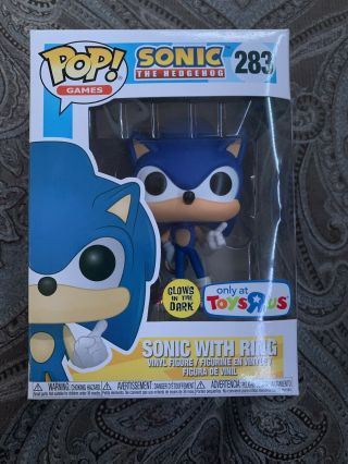 - Funko Pop - Sonic With Ring Gitd 283 Sonic The Hedgehog - Tru Exclusive