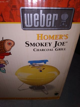 Homer Simpsons Charcoal Weber Grill/10th Anniversary Of The Simpsons/20 Yrs Old. 3