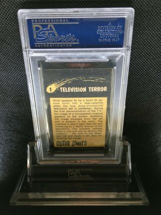 1964 A&bc Outer Limits The Television Terror 1 5 - Vintage Garno Psa