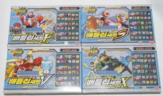 Takara Rockman Exe Axess (megaman) : Battle Chip Set V,  S,  X,  F Complete Set