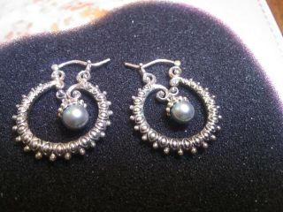 Barbara Bixby Sterling Silver Earrings With Pearl.