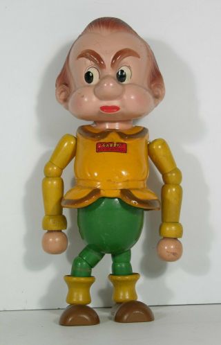1939 Ideal Toy Jointed Wood Doll Figure - Gabby - Paramount Cartoon Character