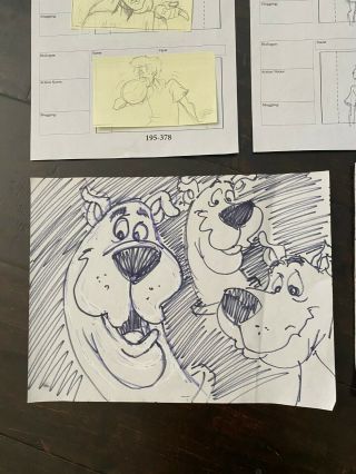 SCOOBY DOO ANIMATION DRAWING PRODUCTION ART STORY BOARD SKETCH 8 PIECE 3