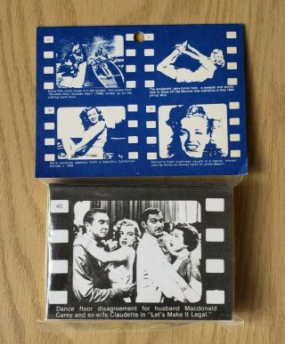 MARILYN MONROE Trade Cards Set 21 - 40 Second Series,  Marilyn Her Early Years1963 2