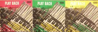 Play Bach No.  1 2 3 Lp Set Jacques Loussier Trio German Import Decca Stereo Gd,