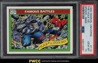 1990 Marvel Universe Spider - Man The Hulk Vs.  Spider - Man 114 Psa 10 Gem