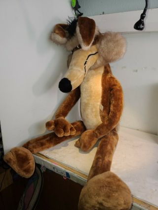 Giant Vintage 1971 Warner Bros Wile E Coyote Plush Looney Tunes By Mighty Star