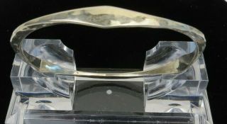 Retired James Avery 925 Sterling Silver Modernist Bangle Bracelet Hammered 8 "