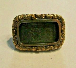 Antique Victorian Gold Filled Mourning Memento Pin Brooch For Hair