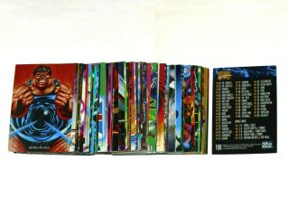 1992 Marvel Masterpieces Series 1 Base 100 Card Set Joe Jusko X - Men Spider - Man