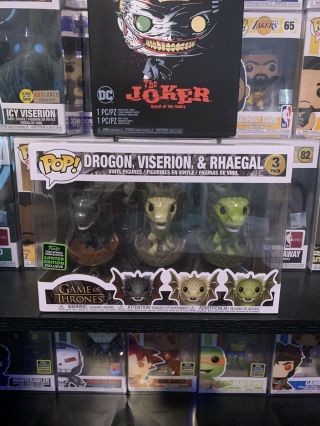 Official Eccc 2020 Funko Pop Got Game Of Thrones - Baby Dragon 3 - Pack Drogon