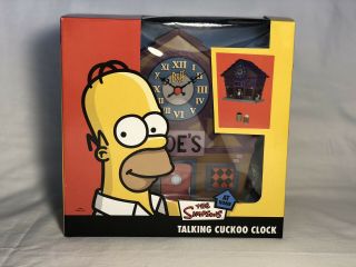 The Simpsons 2005 Moe’s Tavern Talking Cuckoo Clock Nib Rare