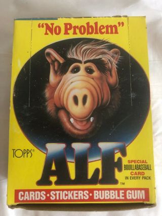 1987 Topps Alf Tv Show Series 1 Cards Full Box Of 48 Wax Packs