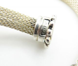 ESPO 925 Sterling Silver - Vintage Shiny Minimalist Mesh Chain Bracelet - B8185 3