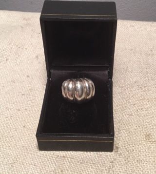 Krypell Vintage Designer Sterling Silver & 14k Yellow Gold Ring Size 5