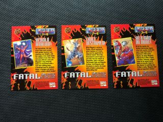 1994 FLEER ULTRA X - MEN FATAL ATTRACTIONS COMPLETE (6) CARD SET WOLVERINE/CABLE, 3