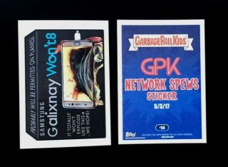 2017 Network Spews 56 Samstung Galixnay Wacky Packages W/ Gpk Banner Only 99