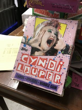 1985 Topps Cyndi Lauper Trading Card Box 36 Factory Wax Packs
