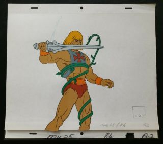 He - Man Motu - Production Cel & Drawing - He - Man Ensnared - 83 - 85