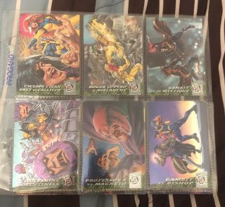 1994 Fleer Ultra X - Men Greatest Battles Foil Insert Set Cards 1 - 6 Complete