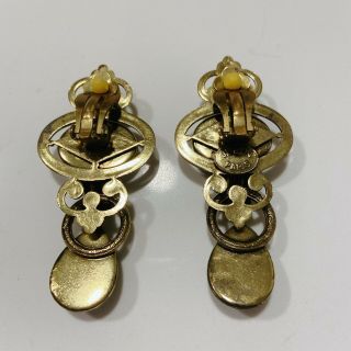 Jean Louis Blin JL Blin Green/bronze Clip On Earrings 3