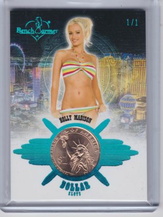 2020 Benchwarmer Vegas Holly Madison Dollar Slots Ice Blue 1/1 Playmate Rare
