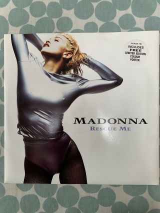 Madonna,  Rescue Me With Poster Uk 12 Inch Vinyl Single Unplayed