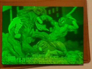 1993 Marvel Universe Series 4 H - IV Spiderman vs Venom 3D Hologram Card 2