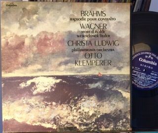 Brahms Wagner Klemperer Philharmonia Or.  Christa Ludwig Columbia Saxf 252 Ed1 Nm