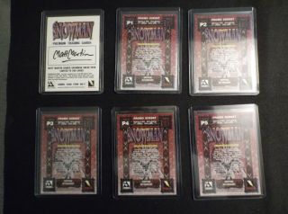 Set of 6 Snowman Non Sports Promo Trading Cards Includes Autographed Card 2