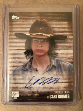 The Walking Dead Season 6 Autograph Card Chandler Riggs As Carl Grimes