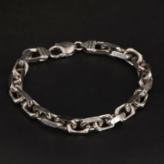 Sterling Silver - Italy 9mm Cable Chain Link 9 " Bracelet - 45.  5g