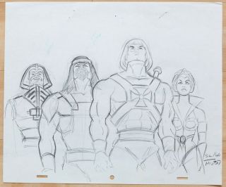 He - Man Production Cel / Drawing: He - Man & Friends