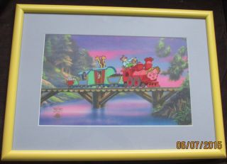 Animation Art.  " Little Engine That Could ".  Framed/glass.  C.  O.  A.  Enc.