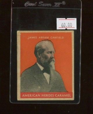 1932 U.  S.  Caramel Presidents Orange Background - James Garfield