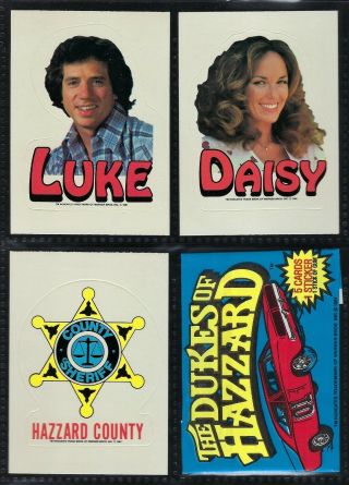 1981 Donruss Dukes Of Hazzard Series 2 Complete Card Set With Stickers & Wrapper