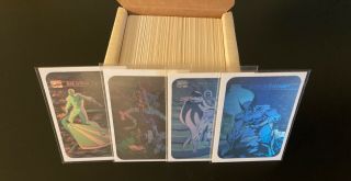 1990 Marvel Universe Trading Card Complete Set 162 Cards With 4 Holograms