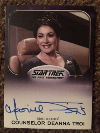 Star Trek Aliens Marina Sirtis As Counselor Deanna Troi Autograph Card