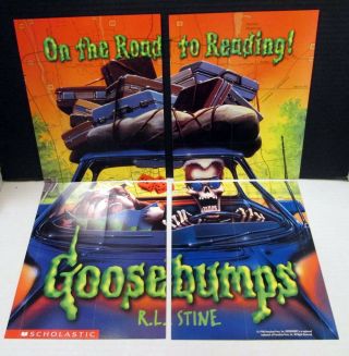 1996 Goosebump Monster Promo Trading Card Set Uncut Convert Into Poster Rl Stine