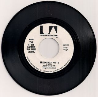 Northern Soul 45 The Steve Karmen Big Band - Breakaway Pts 1&2 - 1975 Reissue