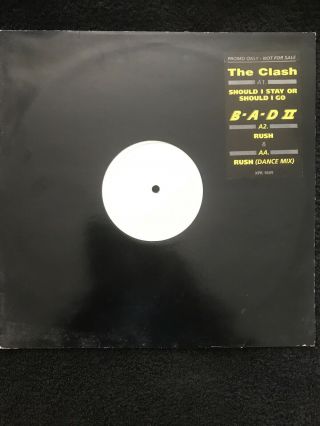The Clash - Should I Stay Or Should I Go 12  Vinyl Single Promo White Label Nm