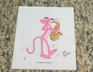 Pink Panther The Coolest Cat In Town Hand Signed Cel By Friz Freleng Ltd 500