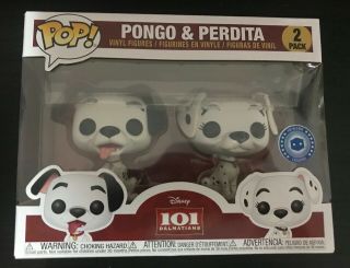 Funko Pop Disney 101 Dalmatians Pongo & Perdita 2 - Pack Pop In The Box Excl